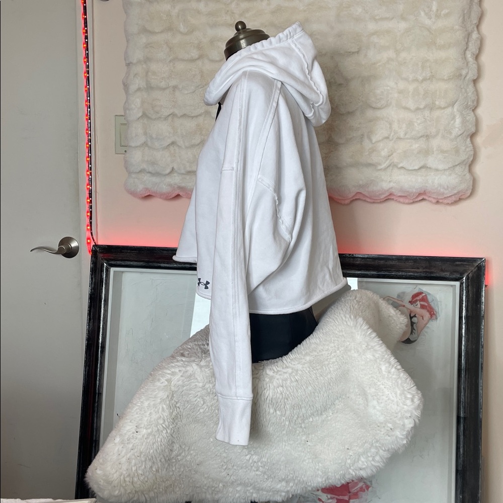 LG White Hoodie with Black Drawstrings - Picture 3 of 12